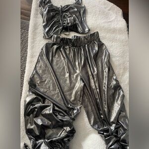 MM6 Maison Martin Margiela Shimmering Silver Ensemble